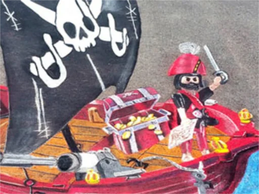 3D chalk art playmobil