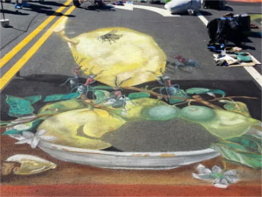 3D chalk art lemonants