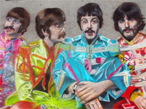 3D chalk art sgtpeppers