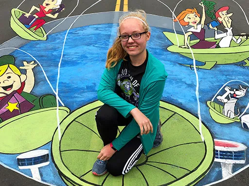 3D chalk art jetsons2
