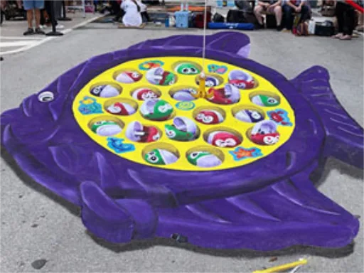 3D chalk art letsgofishing