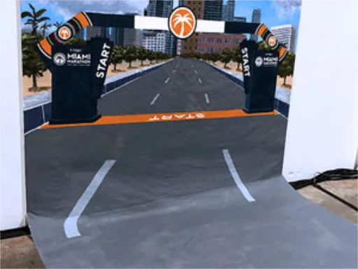 3D chalk art Miami Marathon side