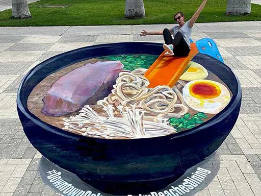 3D chalk art Palm Beach Restaurant Week Delray Beach
