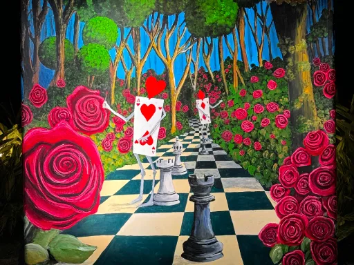 3D chalk art alicewonderland2